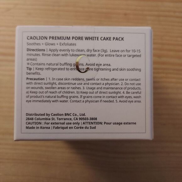 Caolion white cake pack cleansing hydrating tightening mask Korean skin Care - Picture 3 of 4